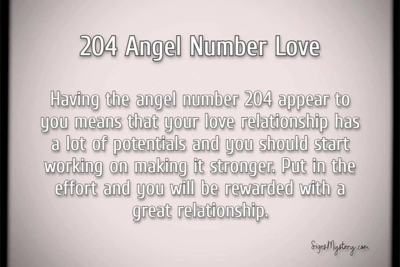 204 angel number love
