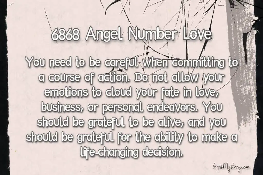 6868 angel number love