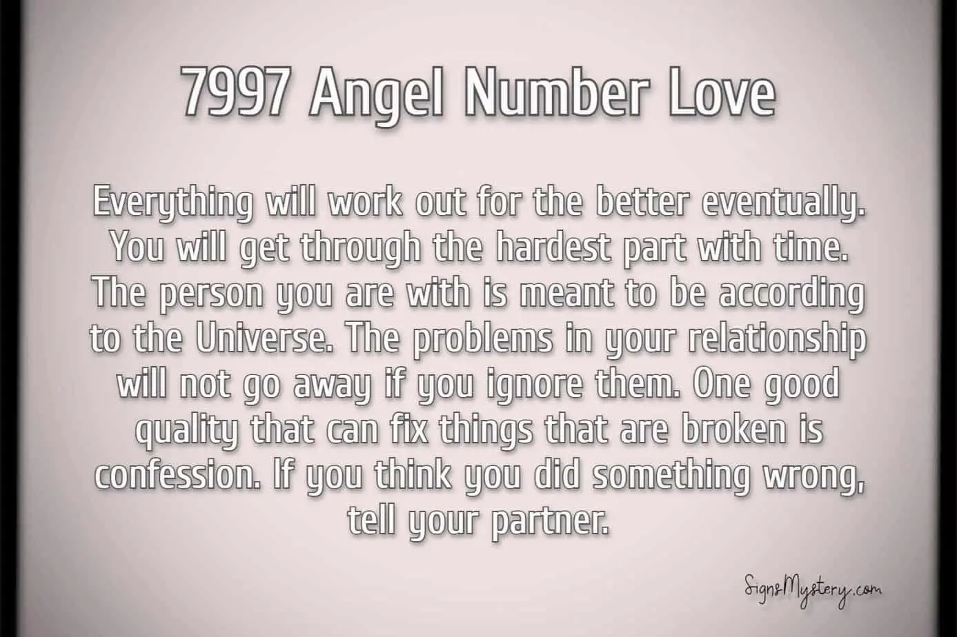 7997 angel number love