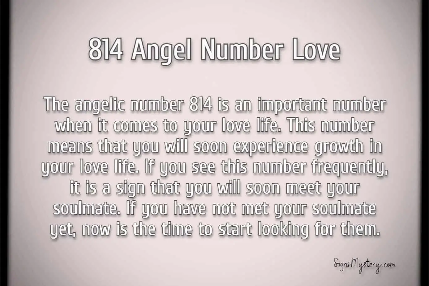 814 angel number love