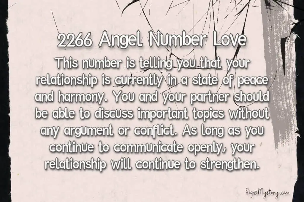 2266 angel number love