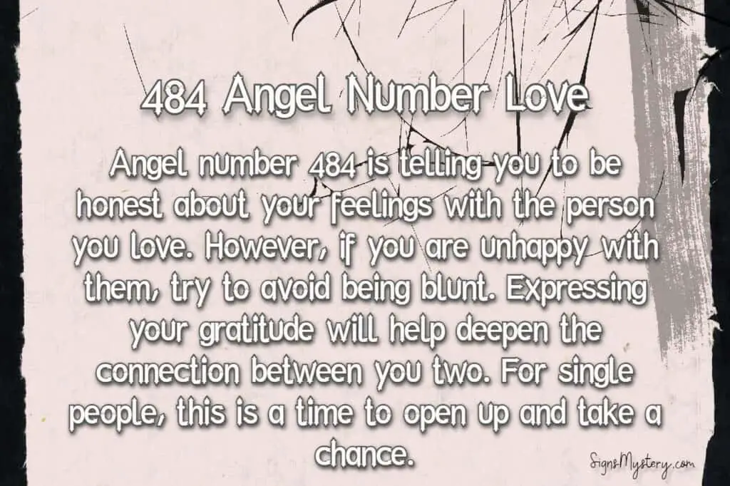 484 angel number love