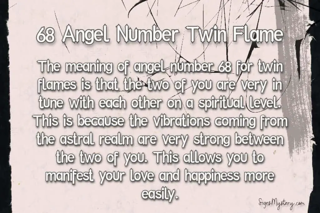 68 angel number twin flame