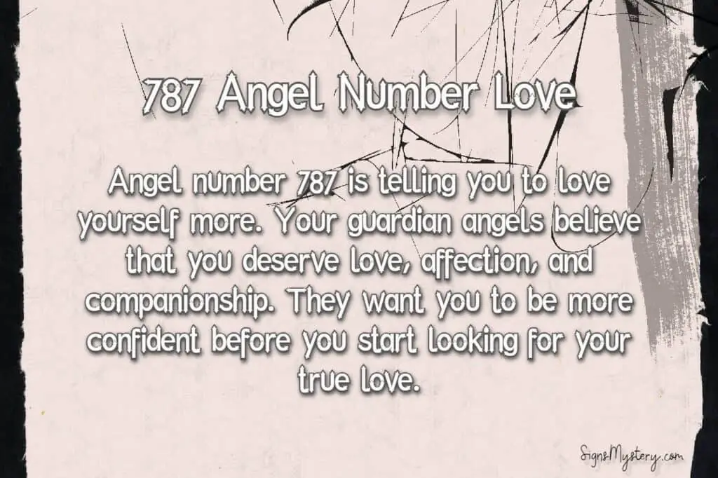 787 angel number love