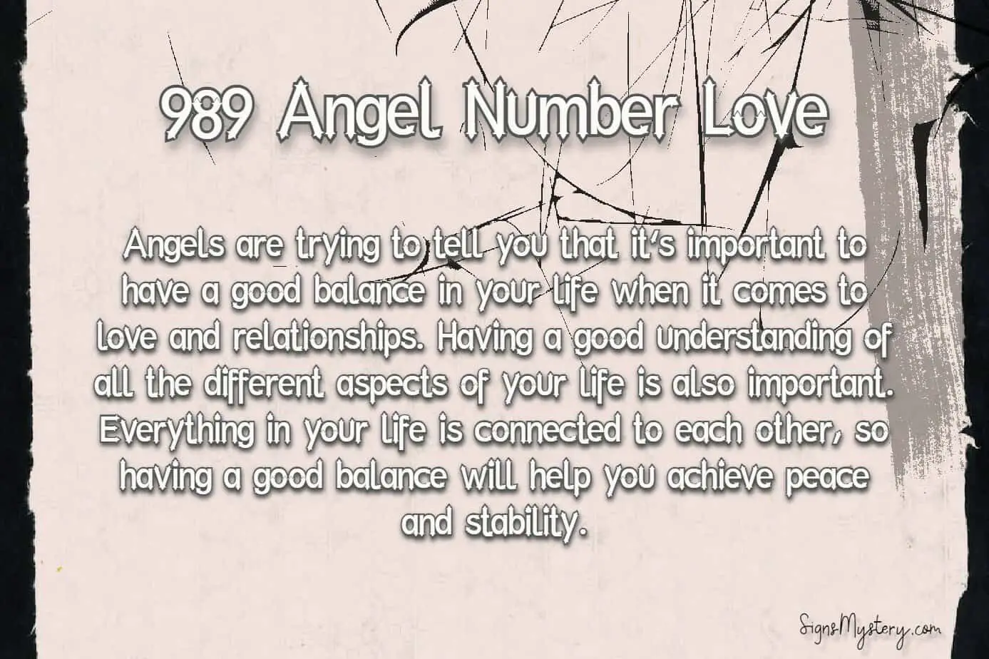989 angel number love
