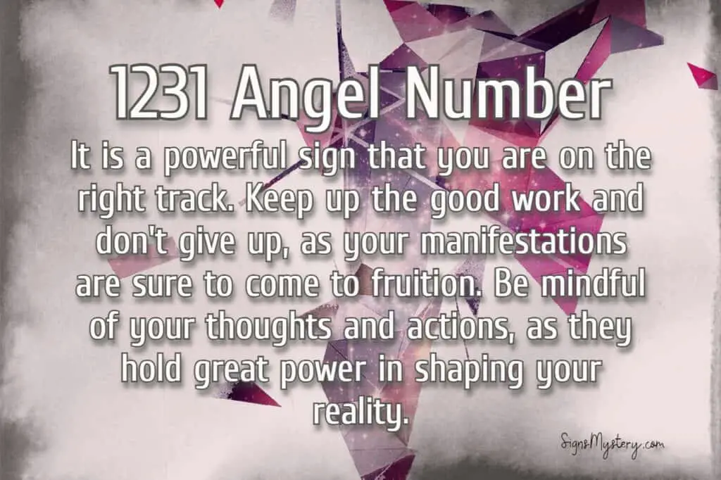 1231 Angel Number Meaning And Symbolism SignsMystery   1231 Angel Number Meaning 1024x682 