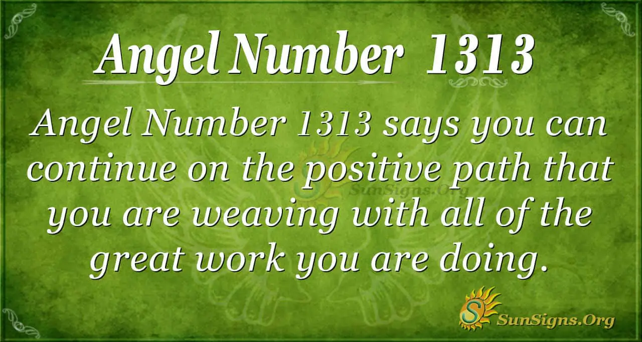 Meaning Of 1313 Angel Number