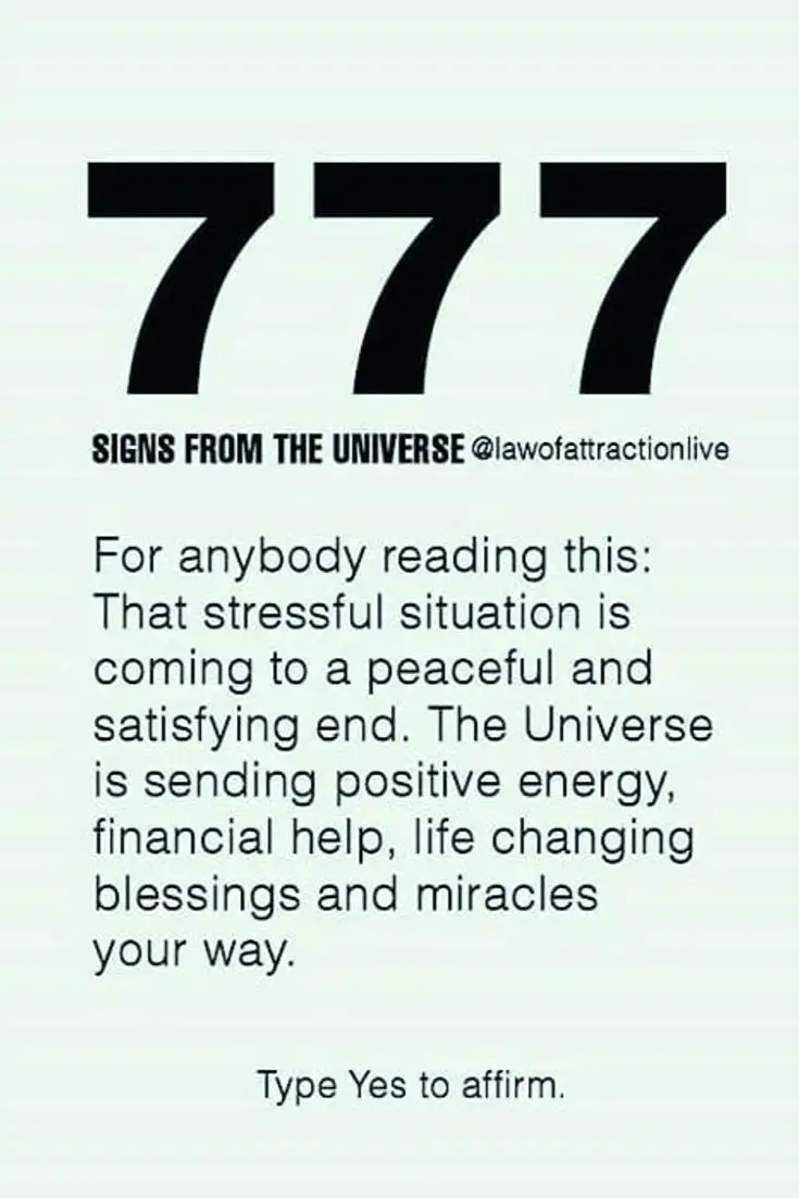 Table: 777 Manifestation Meaning