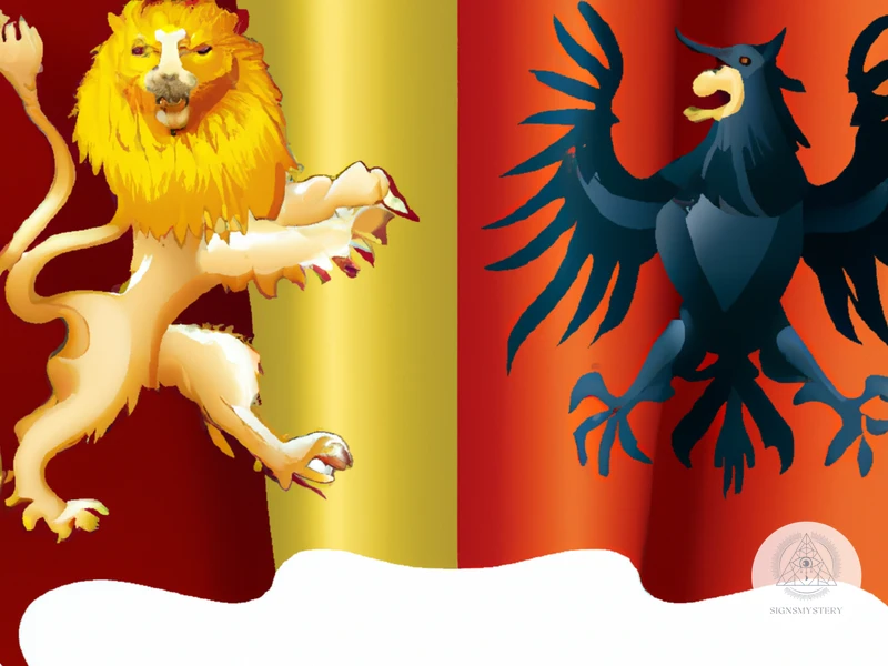 Heraldic Symbols And Colors On Medieval Flags