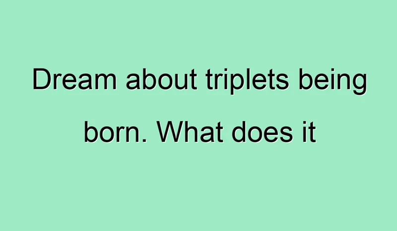 Interpreting Triplet Dreams